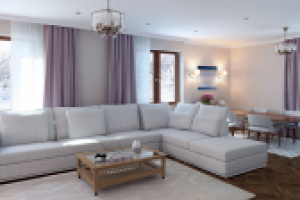 Дизайн гостиной (3d визуализация)