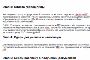 Закрытие ИП: пошаговый алгоритм