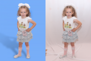 обтравка фото девочки