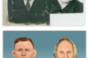 реставрация, совмещение и раскрашивание  фотографии