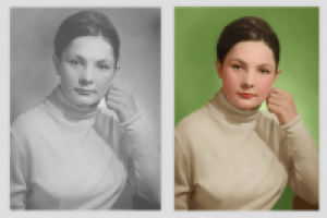 реставрация и раскрашивание старого фото