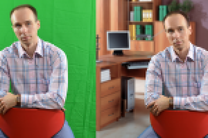 обтравка человека и замена фона