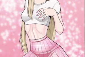 Девушка в розовой юбке