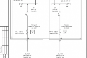 Однолинейная схема с счетчиком