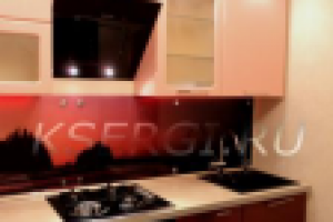 кухня с панелями из стекла