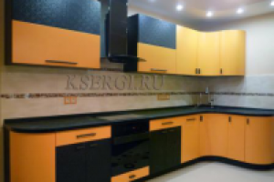 комбинированная кухня orange&black