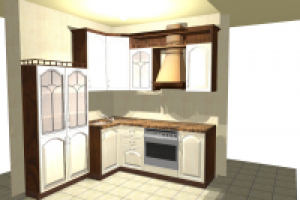 комбинированная кухня массив