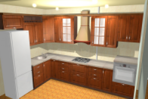 нестандартное расположение духовки на кухне