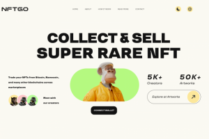 Дизайн главной страницы для NFT Маркета