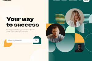 Дизайн главной страницы для "EasyLearn"