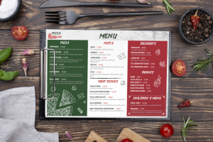 Меню для ресторана