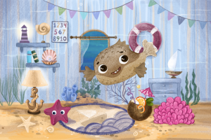 рыба шар, концепт персонажа и окружения