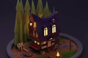 Карета в blender