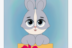 Открытка с кроликом