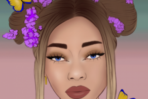 Девушка на цветочном поле