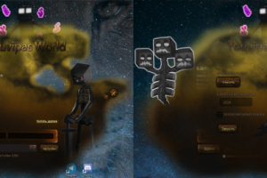 Дизайн лаунчера игры Minecraft