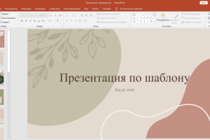Презентация по шаблону