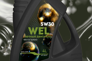 Sticker design for a canister of motor oil