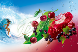 иллюстрация к упаковке фруктового мороженого