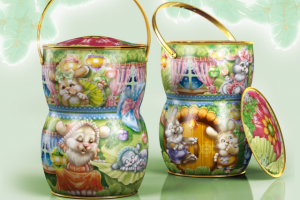 Новогодний подарок "Зайки". Иллюстрация, дизайн.