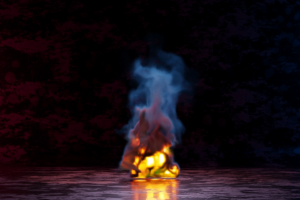 Blender 3d визуализация огня