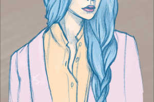 Портрет цветные карандаши