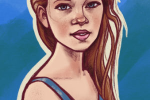 Диджитал портрет девушки