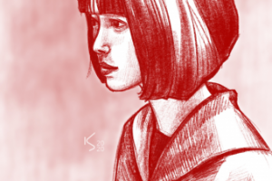 Портрет красным карандашем