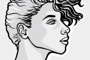 Черно белый портрет девушки