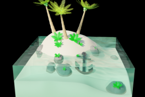 Тропический остров в океане