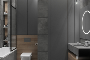 Санузел в стиле лофт