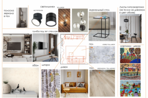 Концепт кухни-гостиной.