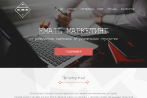Дизайн LP сайта E-M-S