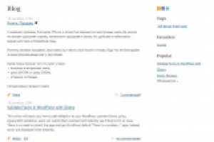 Блог (Верстка и программная часть)