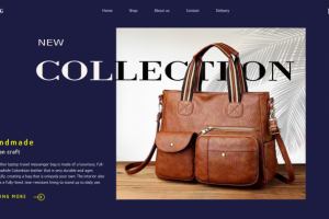 Первый экран для магазина сумок .