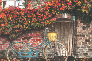 Акварельная иллюстрация английской улицы