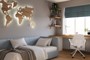 3d визуализация комнаты подростка