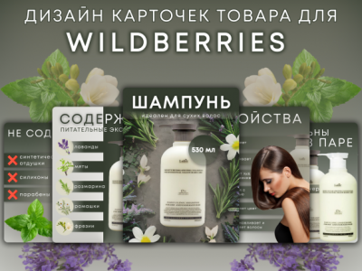 Инфографика для Wildberries, шампунь