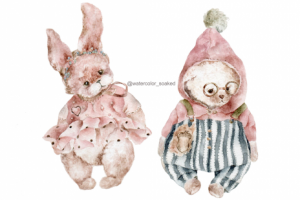 Иллюстрации для бренда авторских игрушек тедди