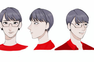 Young man with glasses