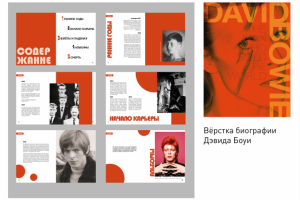 Вёрстка биографии Дэвида Боуи