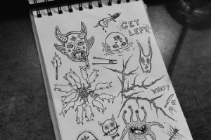 Эскизы графика, лайнворк