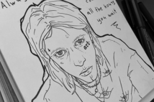 Эскиз графика, лайнворк