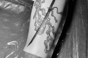 Тату графика, лайнворк