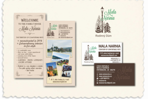 Листовки, визитки и логотип для семейного дома отдыха Mala Narni