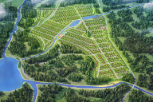 Визуализация  генплана для элитного  поселка "Вотчина"