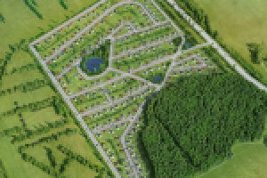 3D модель генплана для постройки коттеджнного поселка