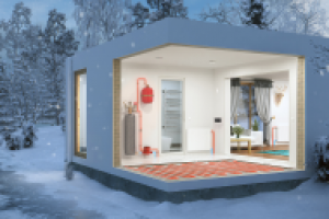 Визуализация системы отопления в разрезе дома