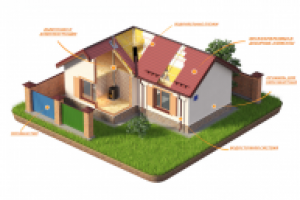 Иллюстрация Дома в разрезе для сайта metallik.ru