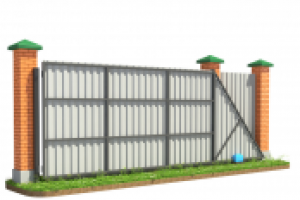 Профессиональная визуализация ворот из профнастила